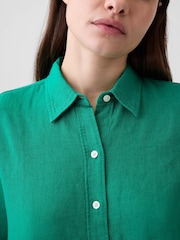 Gap Green Easy Linen Shirt - Image 4 of 5