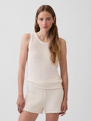 Gap Cream Crochet Vest - Image 1 of 4