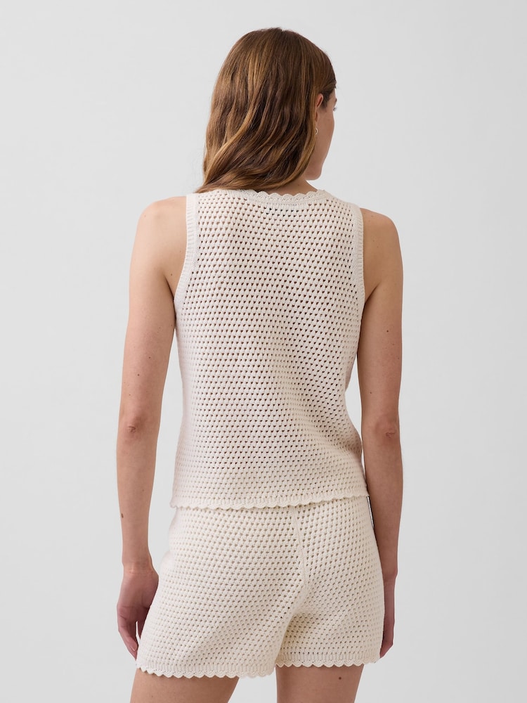 Gap Cream Crochet Vest - Image 2 of 4