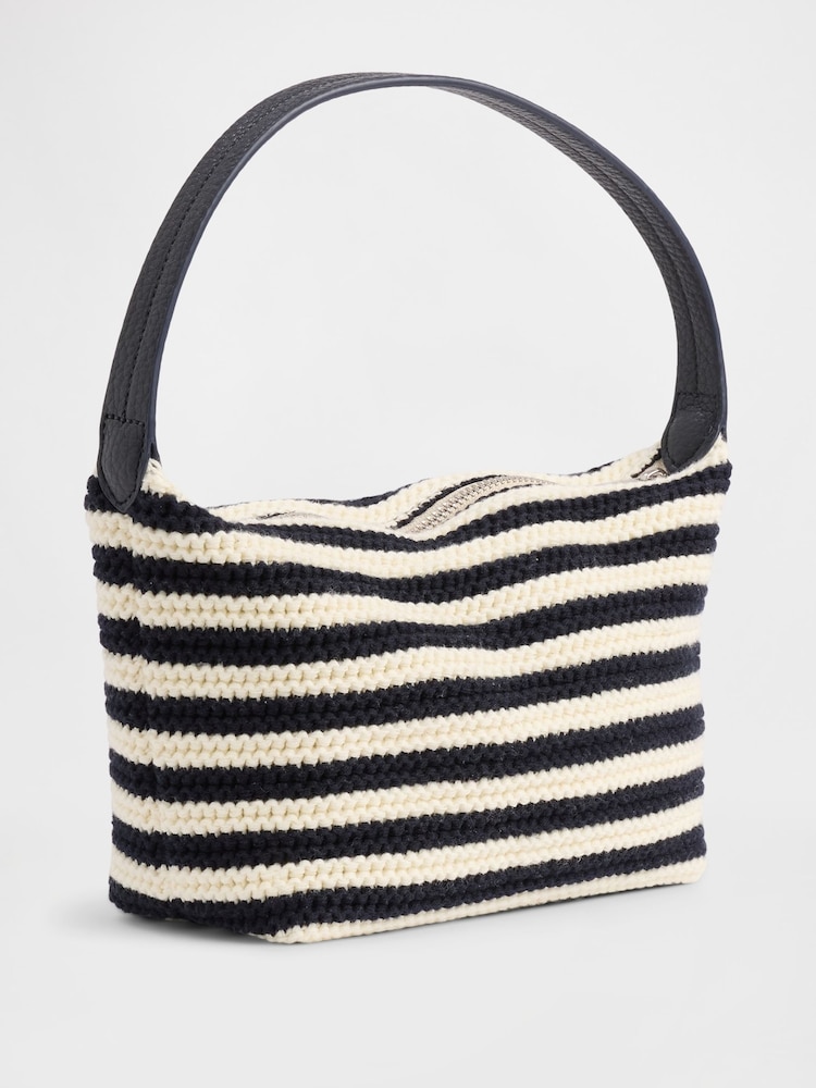 Gap Black Crochet Stripe Mini Bag - Image 2 of 3