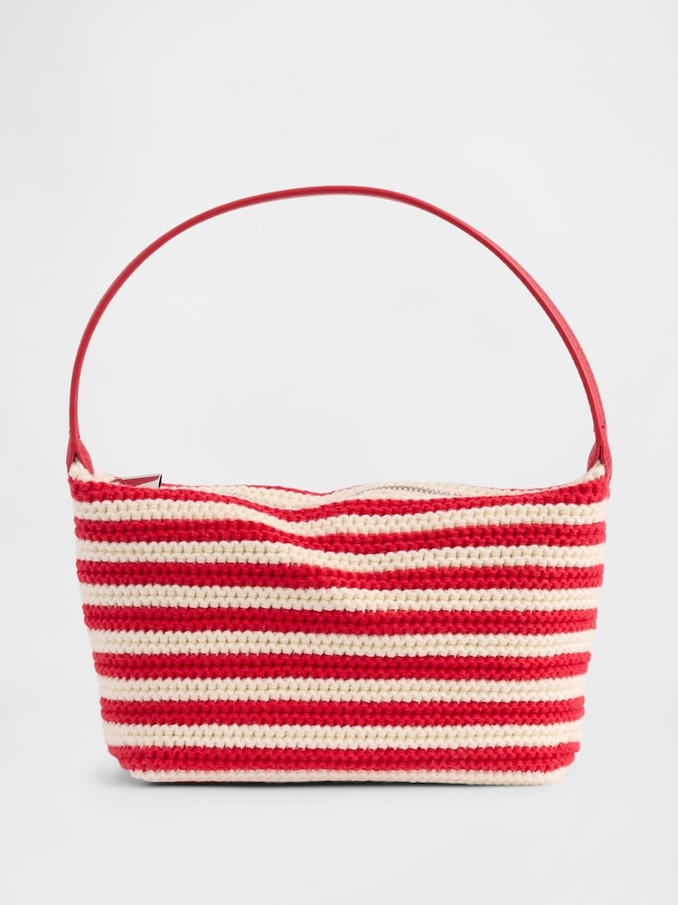 Gap Red Crochet Stripe Mini Bag - Image 1 of 3