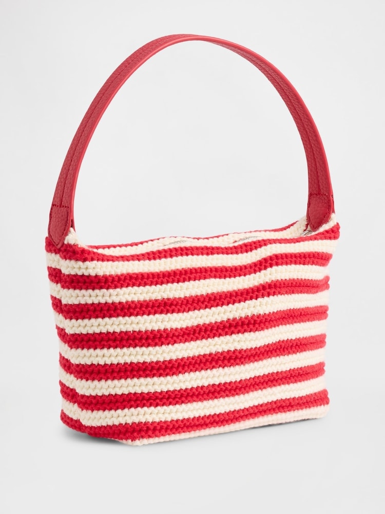 Gap Red Crochet Stripe Mini Bag - Image 2 of 3