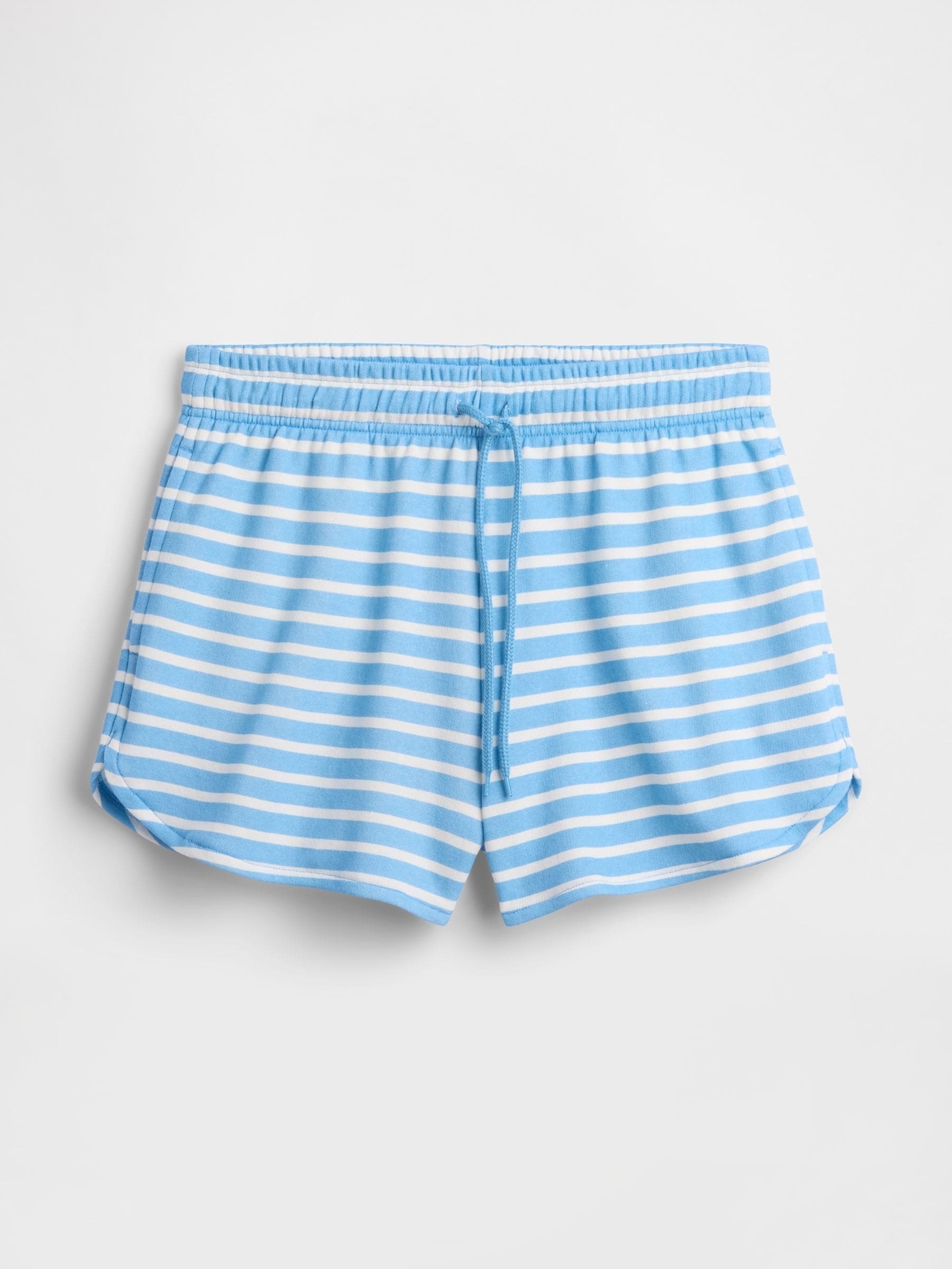 Buy Gap Blue Stripe Relaxed French Terry Dolphin Shorts from the