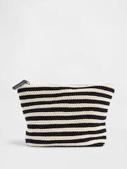 Gap Black/Cream Crochet Zip Pouch - Image 1 of 3