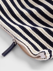 Gap Black/Cream Crochet Zip Pouch - Image 3 of 3