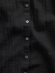 Sort - Gap Gauze Oversized Collarless Shirt - Billede 4 af 4