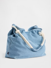 Gap Blue Denim Rope Bucket Bag - Image 3 of 4