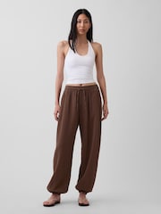 Gap Brown Gauze Easy Cuffed Trousers - Image 5 of 6