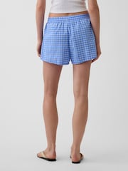 Gap Blue Check 4" Seersucker Check Boxer Shorts - Image 2 of 4