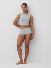 Gap Grey Seamless Rib Crop Tank Vest - Image 4 of 4