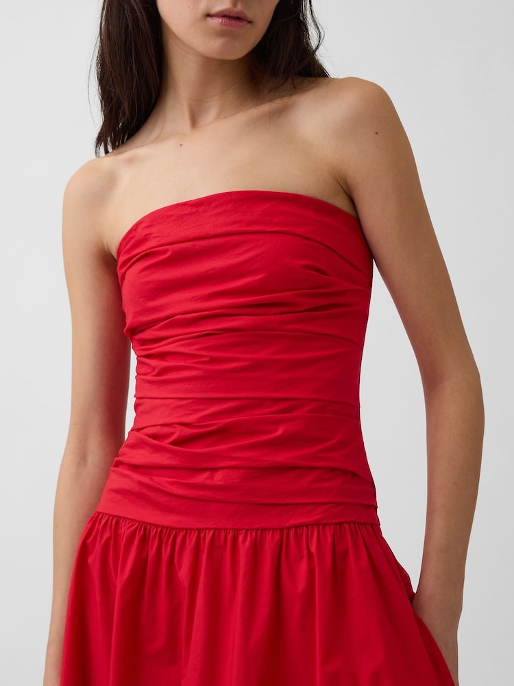 Gap Red Poplin Drop-Waist Maxi Dress - Image 4 of 4