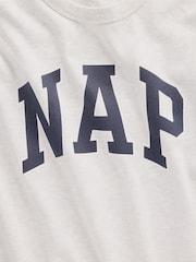 Gap Grey NAP Logo Oversized T-Shirt - Image 4 of 4