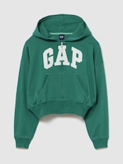 Gap Green French Terry Oversized Logo Zip Hoodie - Image 1 of 3