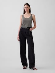 Gap Grey Linen-Blend Vest - Image 3 of 4