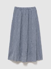 Gap Blue Gingham Maxi Skirt - Image 1 of 3