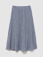 Gap Blue Gingham Maxi Skirt - Image 2 of 3
