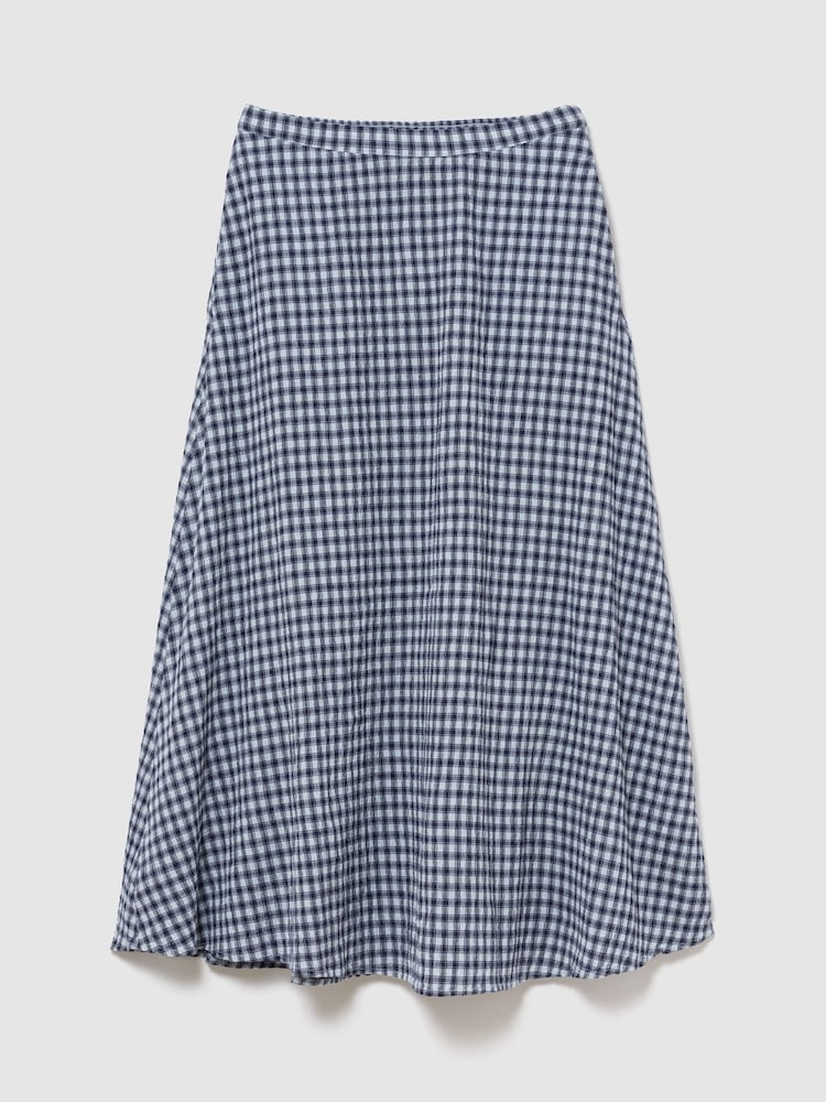 Gap Blue Gingham Maxi Skirt - Image 2 of 3