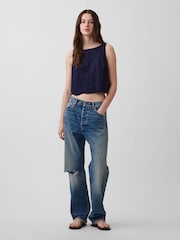Gap Eyelet Crop Shell Vest - Imagen 3 de 4