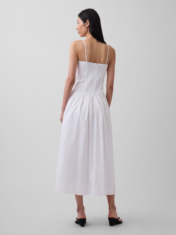 Gap White Poplin Drop-Waist Maxi Dress - Image 2 of 4