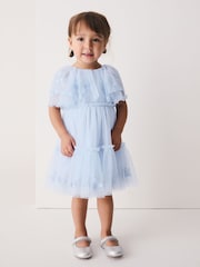 Kolor Crvenokosa - Embroidered Mesh Cape Occasion Dress (3mths-8yrs) - Slika 1 od 8