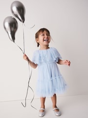 Kolor Crvenokosa - Embroidered Mesh Cape Occasion Dress (3mths-8yrs) - Slika 2 od 8