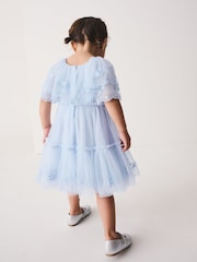 Kolor Crvenokosa - Embroidered Mesh Cape Occasion Dress (3mths-8yrs) - Slika 3 od 8