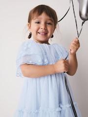 Kolor Crvenokosa - Embroidered Mesh Cape Occasion Dress (3mths-8yrs) - Slika 4 od 8