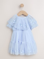 Kolor Crvenokosa - Embroidered Mesh Cape Occasion Dress (3mths-8yrs) - Slika 5 od 8