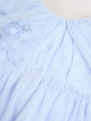 Kolor Crvenokosa - Embroidered Mesh Cape Occasion Dress (3mths-8yrs) - Slika 7 od 8