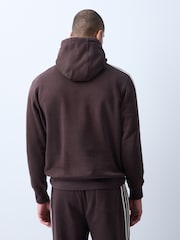 Chocolate Brown Side Stripe Overhead Hoodie - Image 3 of 5
