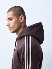 Chocolate Brown Side Stripe Overhead Hoodie - Image 4 of 5