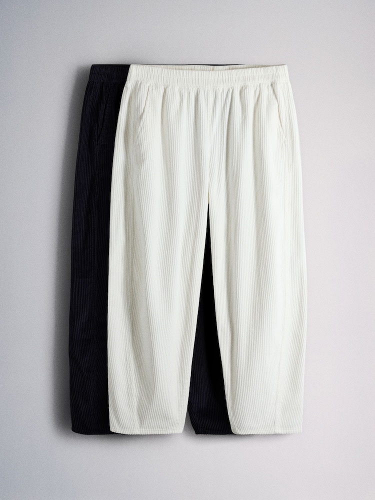 The Set 2 Pack Corduroy Barrel Trousers - 5의 이미지 1