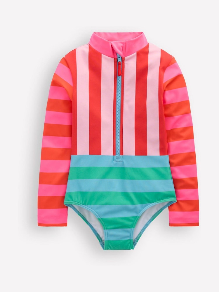 Boden Red Long-Sleeved Swimsuit - Image 2 of 4