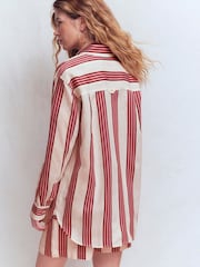 Boden Pink Sadie Relaxed Linen Shirt - Image 3 of 7