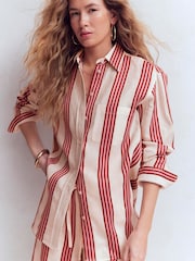 Boden Pink Sadie Relaxed Linen Shirt - Image 4 of 7