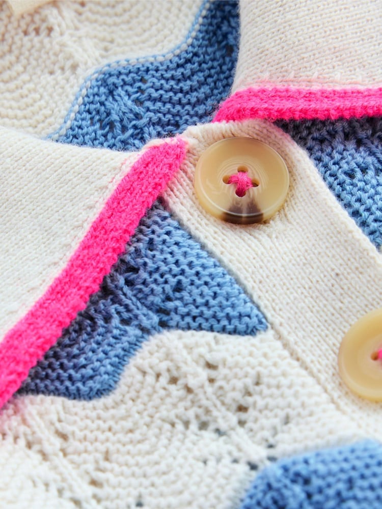 Boden Cream Pointelle Henley T-Shirt - Image 6 of 6