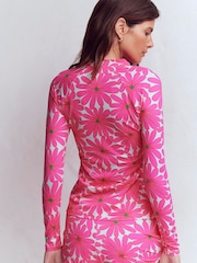 Boden Pink Long Sleeve Rash Guard Top - Image 3 of 6
