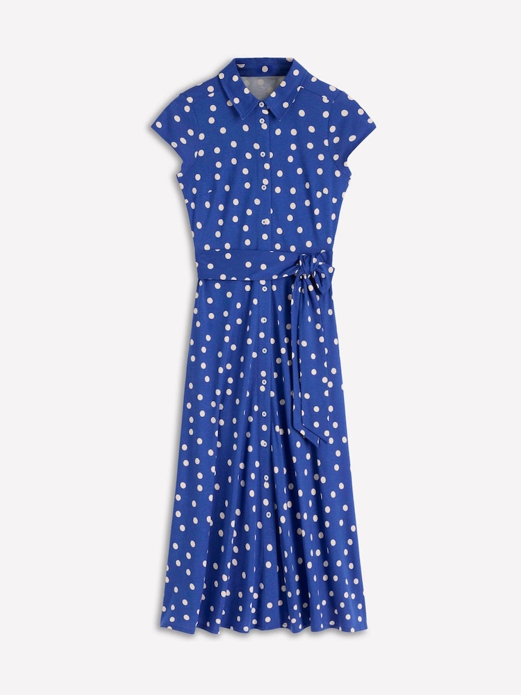 Albastru - Rochie tip cămașă Boden Marcia Jerseu - Imaginea 5 din 5