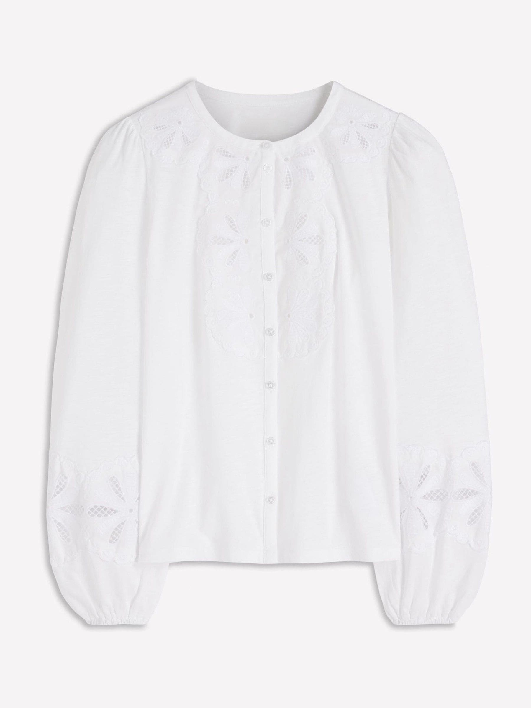 【極美品】 OHGA 25AW SCALLOP BLOUSE ホワイト Buy Boden White Scallop Cutwork Blouse from Next USA