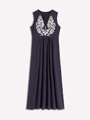Boden Blue Notch Neck Jersey Maxi Dress - Image 5 of 5