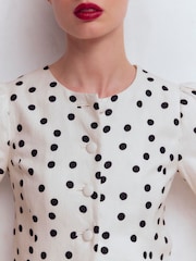 Boden Cream Salisbury Linen Blend Jacket - Image 2 of 6