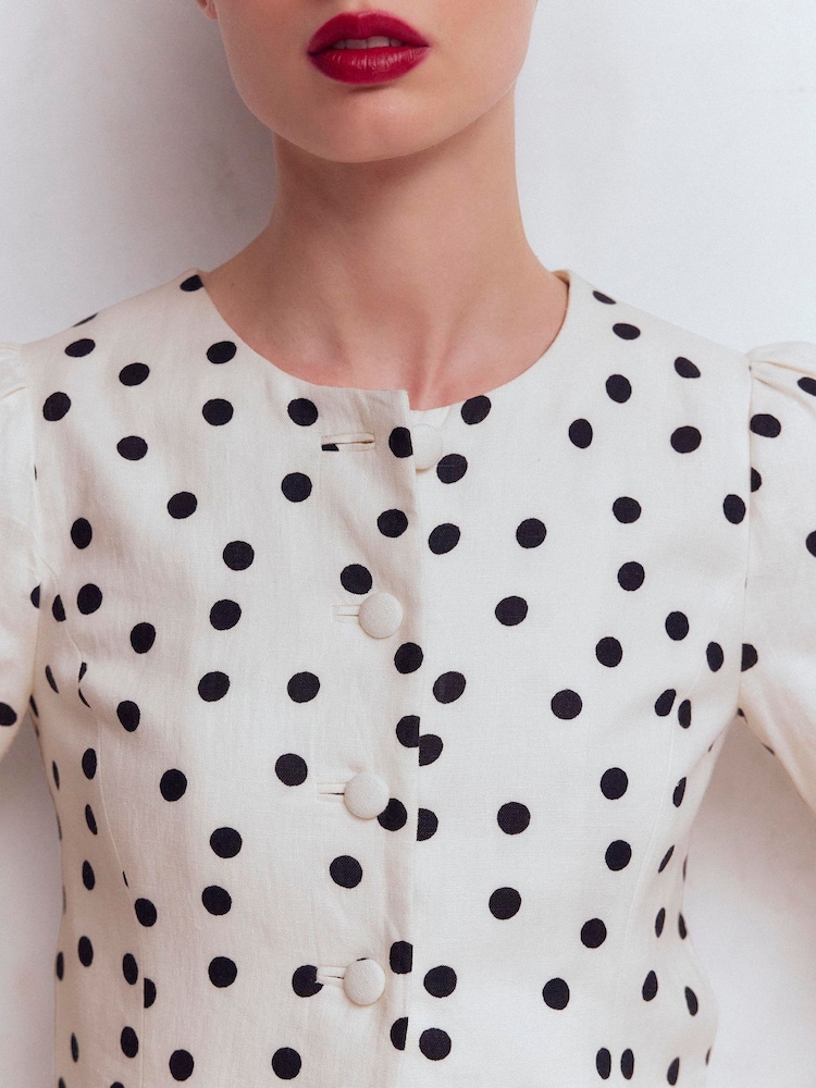 Boden Cream Salisbury Linen Blend Jacket - Image 2 of 6