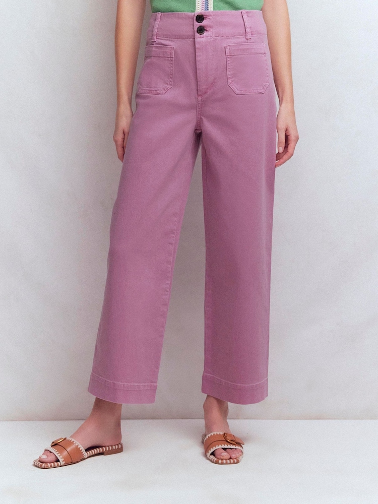 Boden Purple Primrose Patch Pocket Jeans - Image 2 of 6