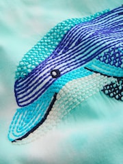 Boden Blue Puff Sleeve Superstitch Top - Image 3 of 3