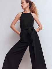 Boden Black Rosa Double Cloth Jumpsuit - Image 1 of 5