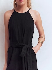 Boden Black Rosa Double Cloth Jumpsuit - Image 2 of 5