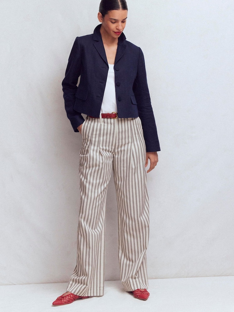 Boden Cream Mayfair Tailored Trousers - Image 1 of 8