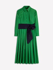 Boden Green Maxi Pleated Bow Dress - Image 6 of 6