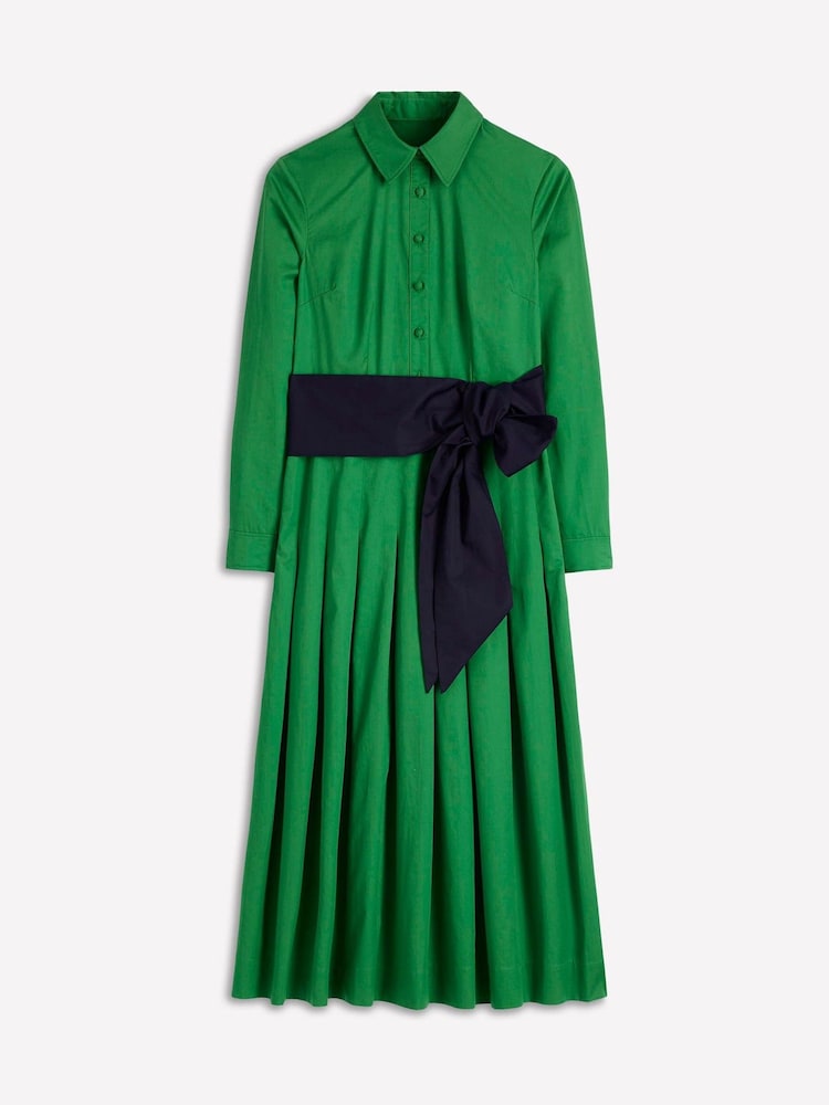Boden Green Maxi Pleated Bow Dress - Image 6 of 6