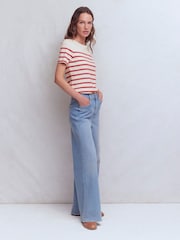 Boden Red Olivia Short Sleeve Breton T-Shirt - Image 4 of 6